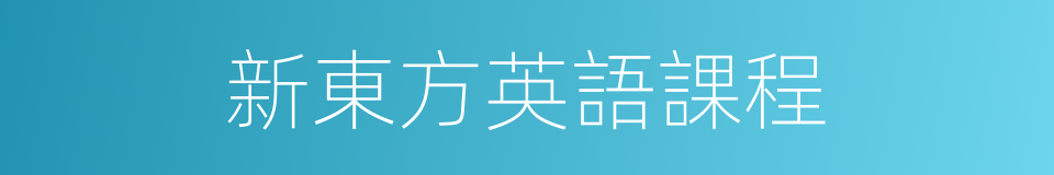 新東方英語課程的同義詞