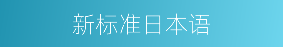 新标准日本语的同义词