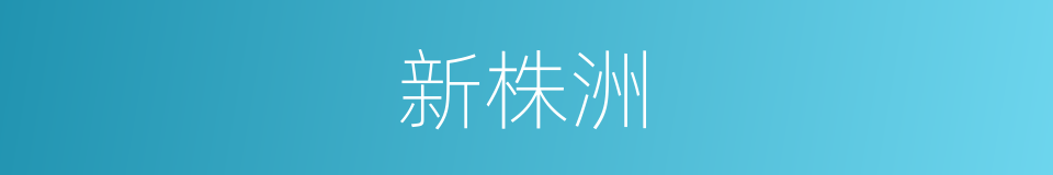 新株洲的同义词