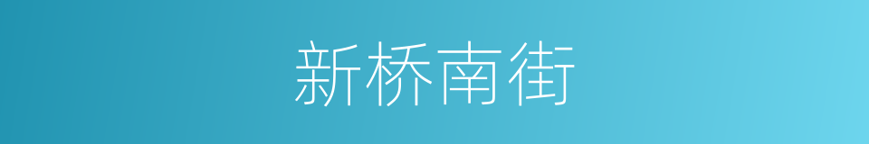 新桥南街的同义词