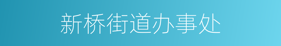 新桥街道办事处的同义词