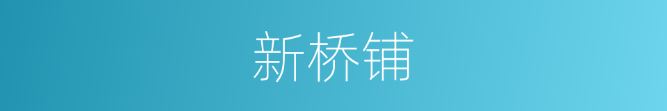 新桥铺的同义词