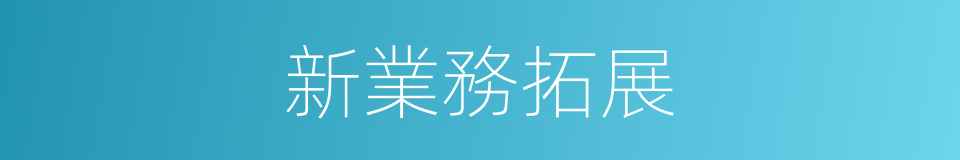 新業務拓展的同義詞