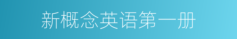 新概念英语第一册的同义词