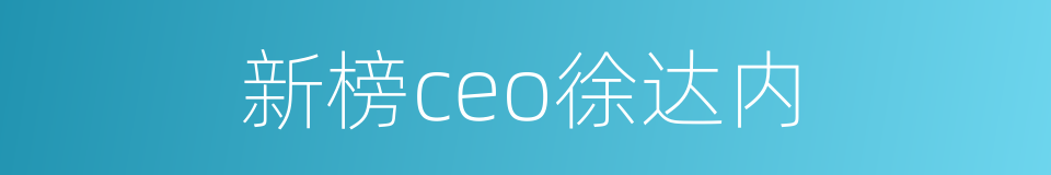 新榜ceo徐达内的同义词