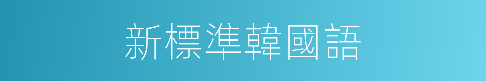 新標準韓國語的同義詞