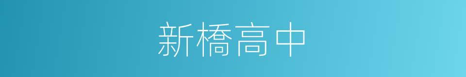 新橋高中的同義詞