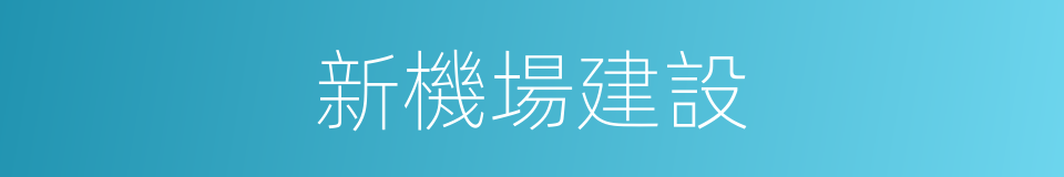 新機場建設的同義詞