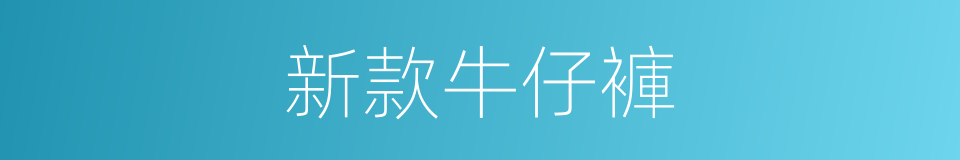 新款牛仔褲的同義詞