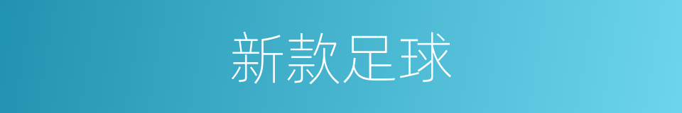 新款足球的同义词