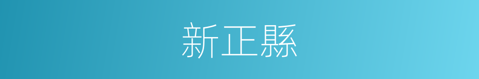 新正縣的同義詞