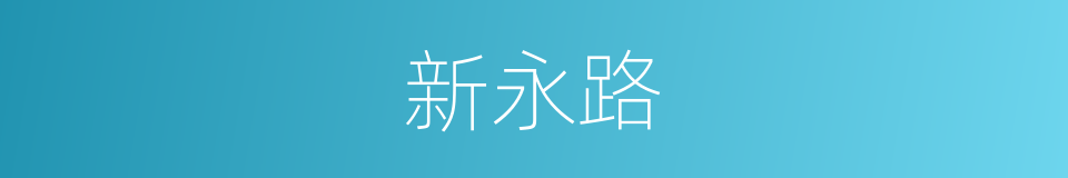 新永路的同义词