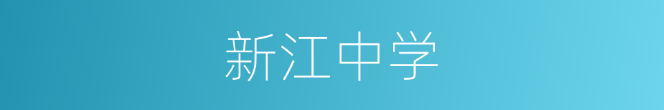 新江中学的同义词