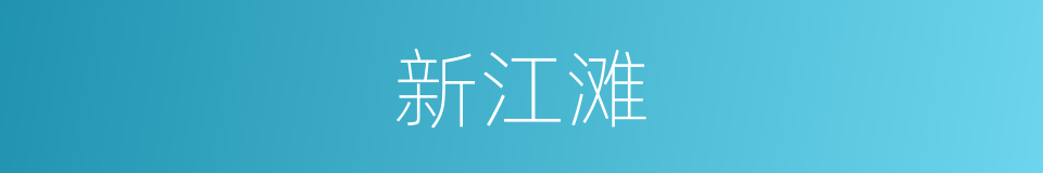新江滩的同义词