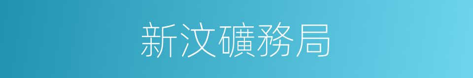 新汶礦務局的同義詞