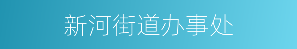 新河街道办事处的同义词