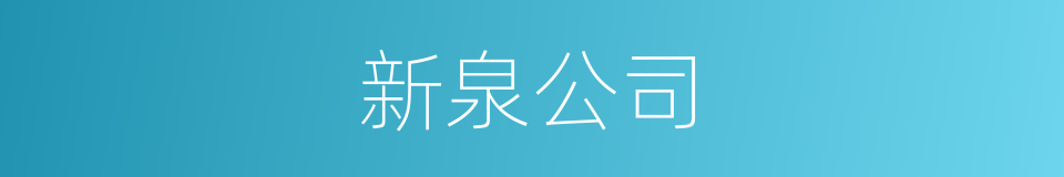 新泉公司的同义词