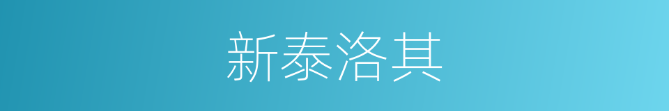 新泰洛其的同义词