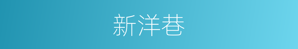 新洋巷的同义词