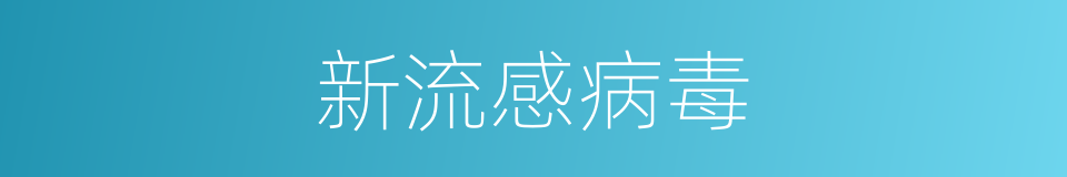 新流感病毒的同义词