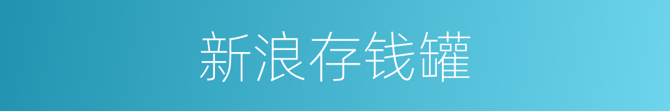 新浪存钱罐的同义词