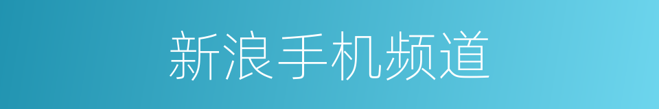 新浪手机频道的同义词