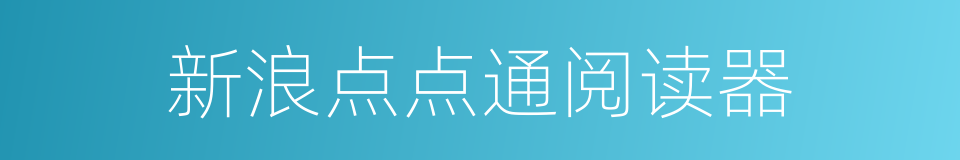 新浪点点通阅读器的同义词