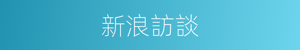 新浪訪談的同義詞