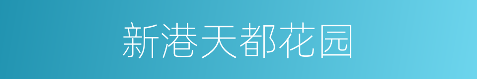 新港天都花园的同义词