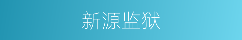 新源监狱的同义词