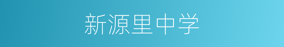 新源里中学的同义词