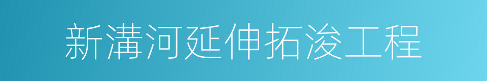 新溝河延伸拓浚工程的同義詞