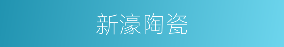 新濠陶瓷的同义词