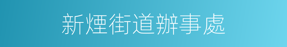 新煙街道辦事處的同義詞