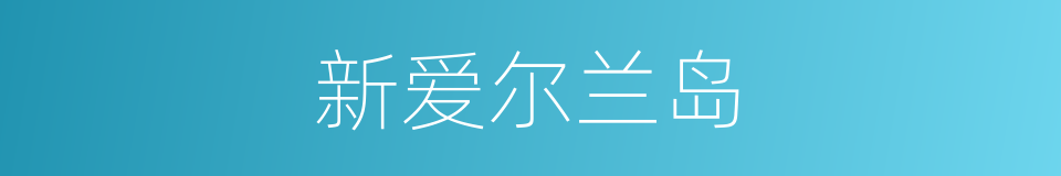 新爱尔兰岛的同义词