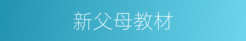 新父母教材的同义词