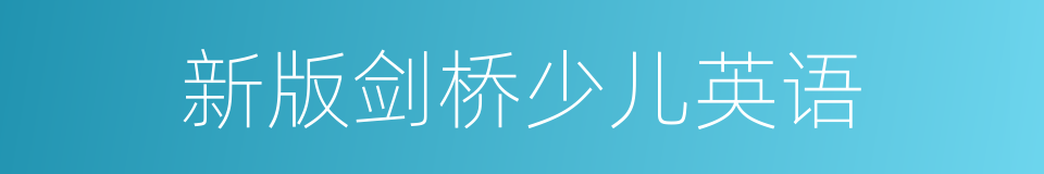 新版剑桥少儿英语的同义词