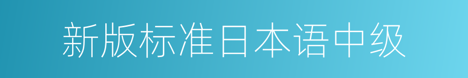 新版标准日本语中级的同义词