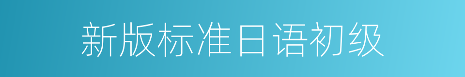 新版标准日语初级的同义词