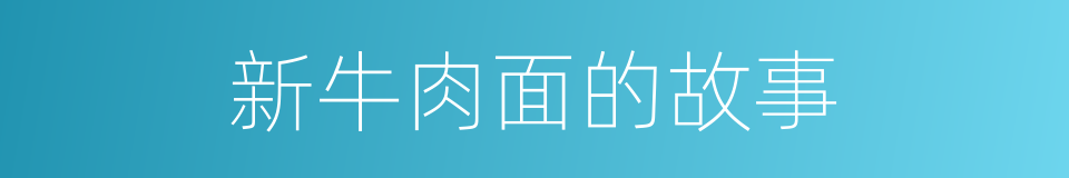 新牛肉面的故事的同义词