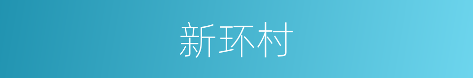 新环村的同义词