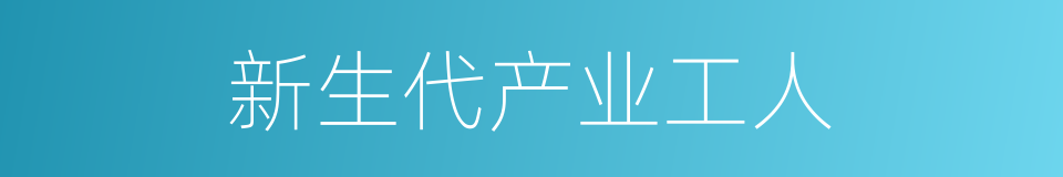 新生代产业工人的同义词