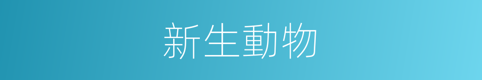 新生動物的同義詞
