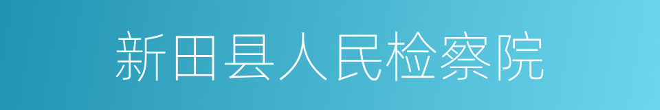 新田县人民检察院的同义词