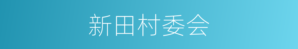 新田村委会的同义词