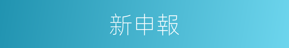 新申報的同義詞