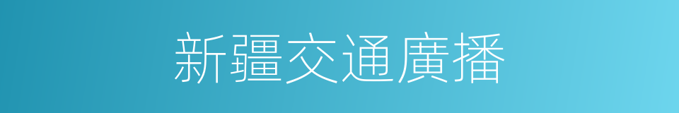 新疆交通廣播的同義詞