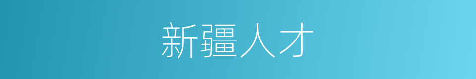 新疆人才的同义词