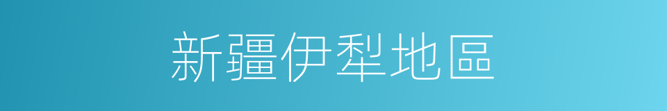 新疆伊犁地區的同義詞