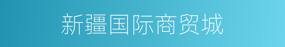 新疆国际商贸城的同义词